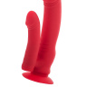 Красный вибратор для двойного проникновения - 19,5 см. купить в секс шопе