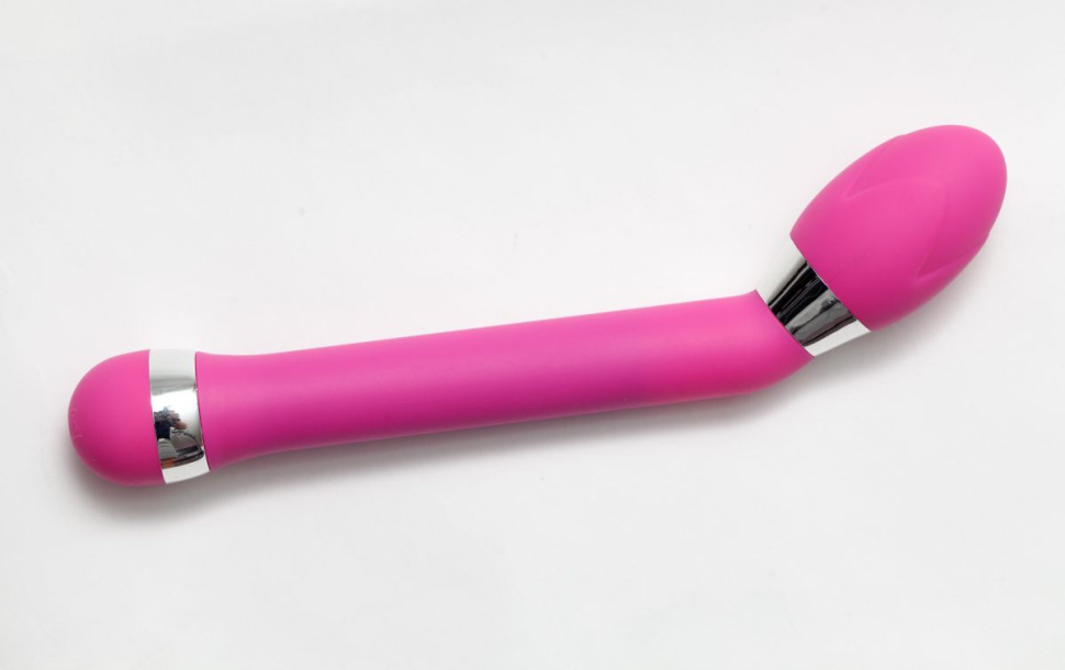 Розовый изогнутый вибратор для стимуляции точки G - 19 см. купить в секс шопе
