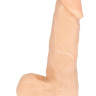 Телесная насадка в виде фаллоса с отверстием под плуг - 15,5 см. купить в секс шопе