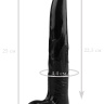 Черный фаллоимитатор северного оленя - 25 см. купить в секс шопе