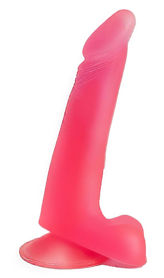 Розовый фаллоимитатор на присоске без вибрации - 17,8 см. купить в секс шопе