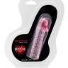 Розовая закрытая насадка на пенис BATMAN SLEEVE - 11,7 см. купить в секс шопе