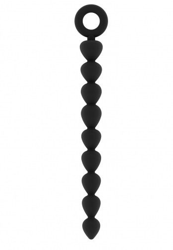 Чёрная анальная цепочка Anal Chain No.28 - 24,5 см. купить в секс шопе