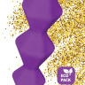 Фиолетовая анальная цепочка с кристаллом Chummy - 16 см. купить в секс шопе