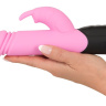 Розовый вибратор-кролик Thrusting Rabbit - 25 см. купить в секс шопе