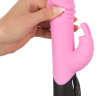 Розовый вибратор-кролик Thrusting Rabbit - 25 см. купить в секс шопе