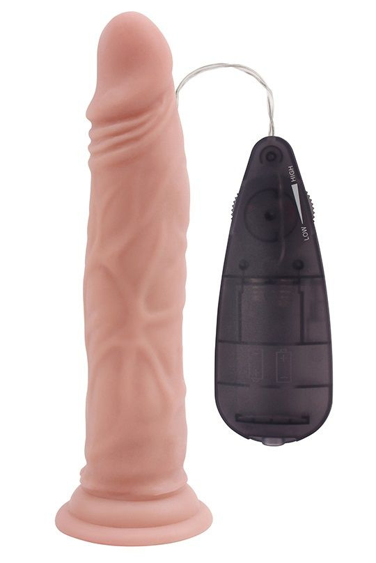 Телесный вибратор на присоске G-spot Beast Vibrator Dildo - 21,4 см. купить в секс шопе