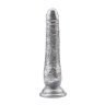 Серебристый анально-вагинальный фаллоимитатор Ivana Havesex - 19,5 см. купить в секс шопе