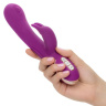 Фиолетовый вибратор-кролик Signature Silicone Thumping Rabbit с пульсирующим воздействием - 22,75 см. купить в секс шопе