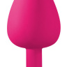 Большая розовая анальная пробка Emotions Cutie Large с фиолетовым кристаллом - 10 см. купить в секс шопе