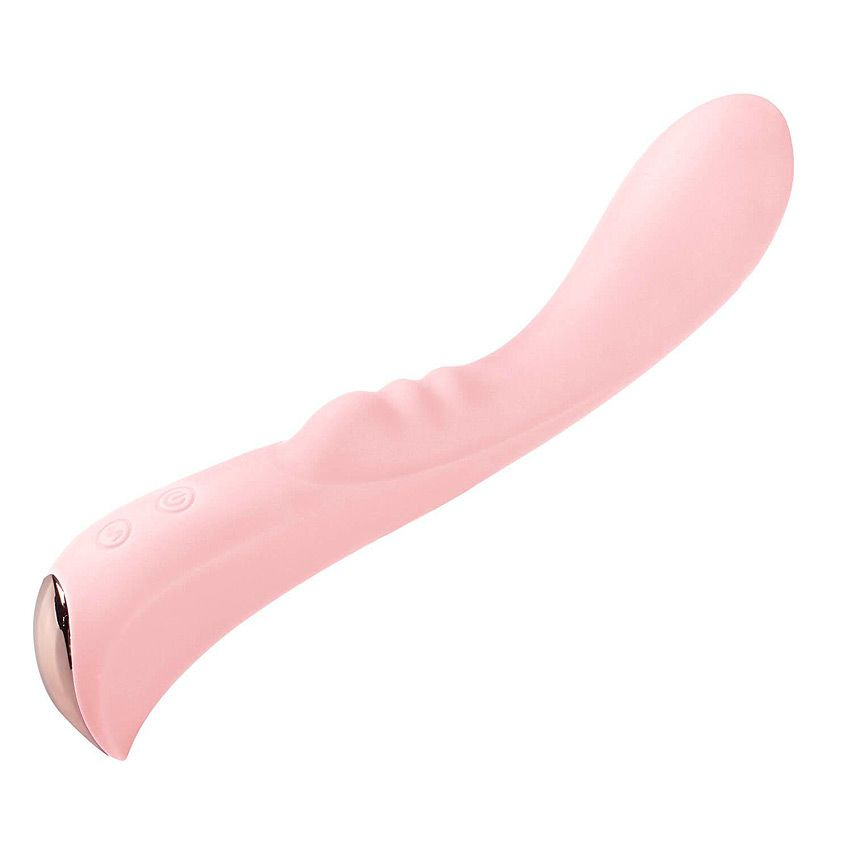 Нежно-розовый вибромассажер 6  Silicone G-Spot Fun - 19,1 см. купить в секс шопе
