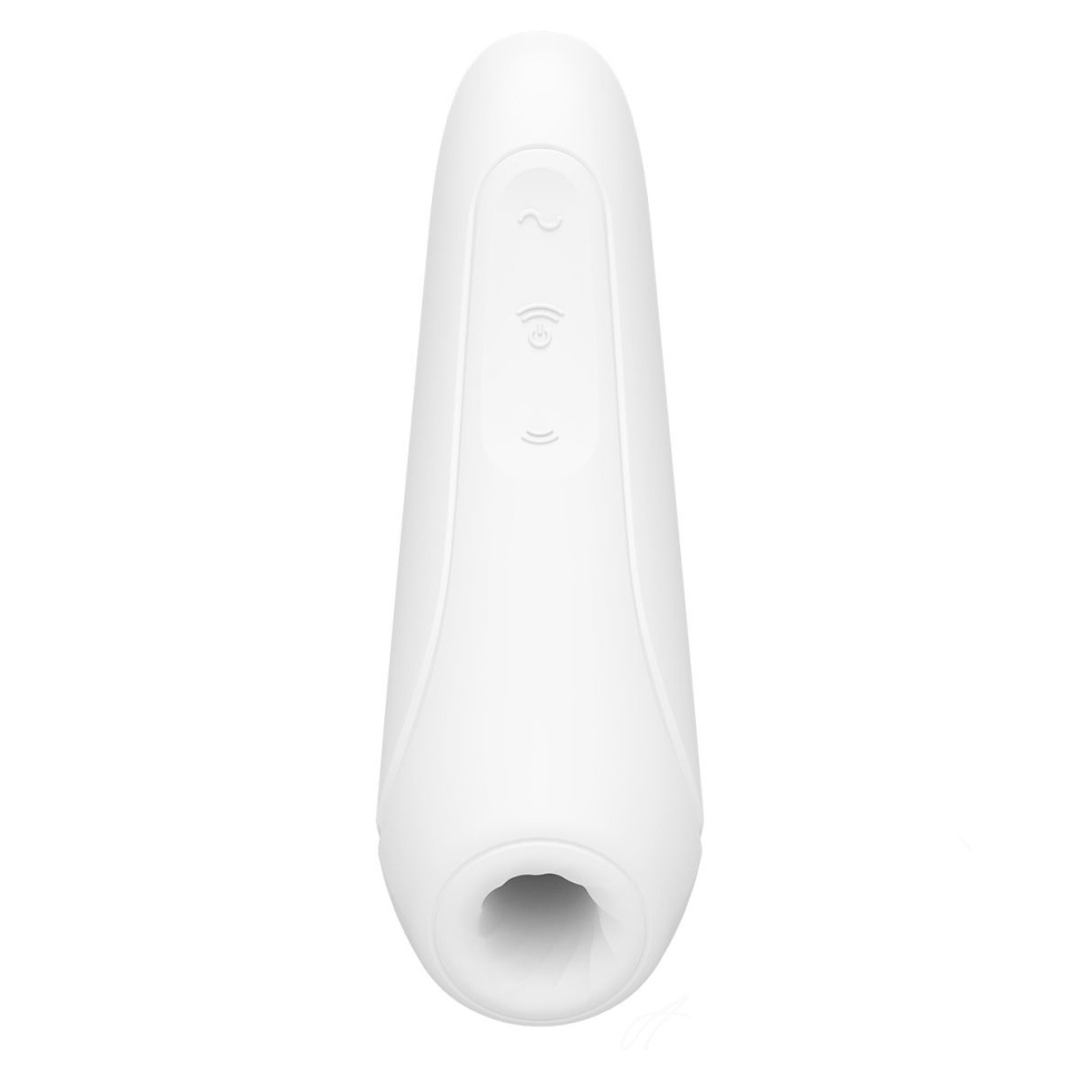 Белый вакуум-волновой стимулятор Satisfyer Curvy 1+ купить в секс шопе