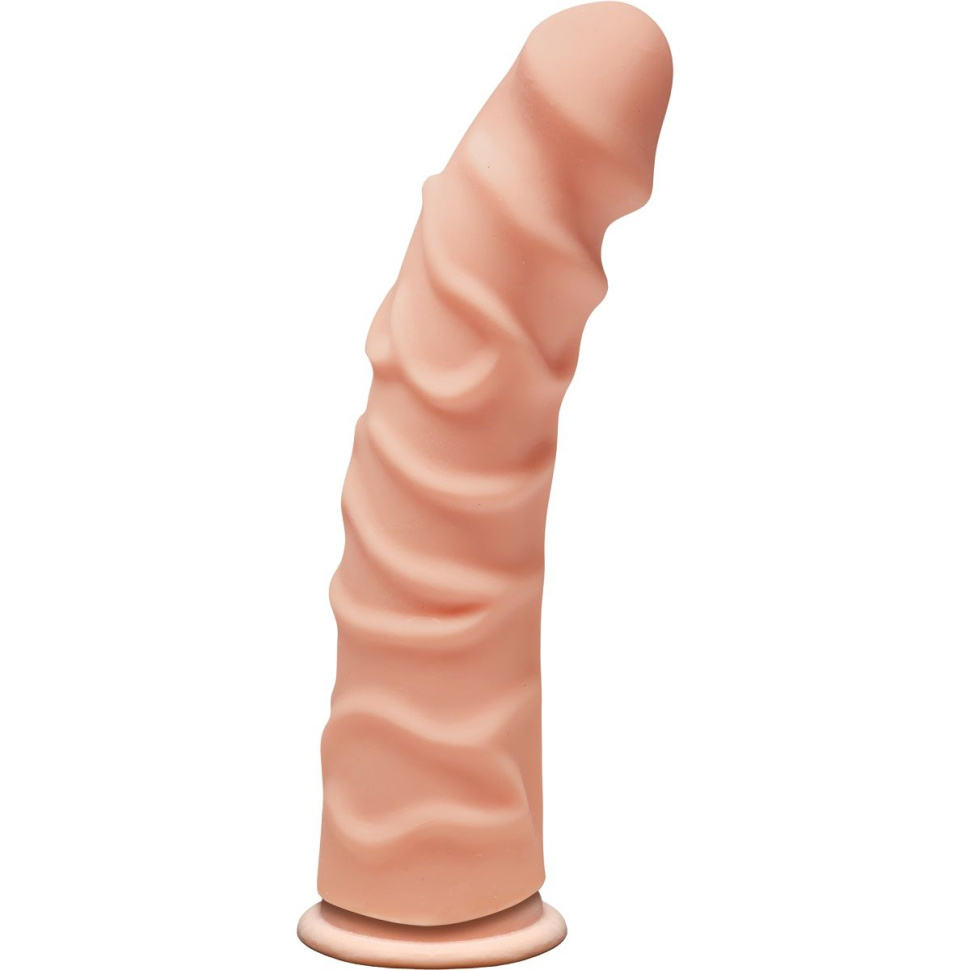 Телесный фаллоимитатор на присоске The D™ Ragin’ D 8  Vanilla - 20,32 см. купить в секс шопе
