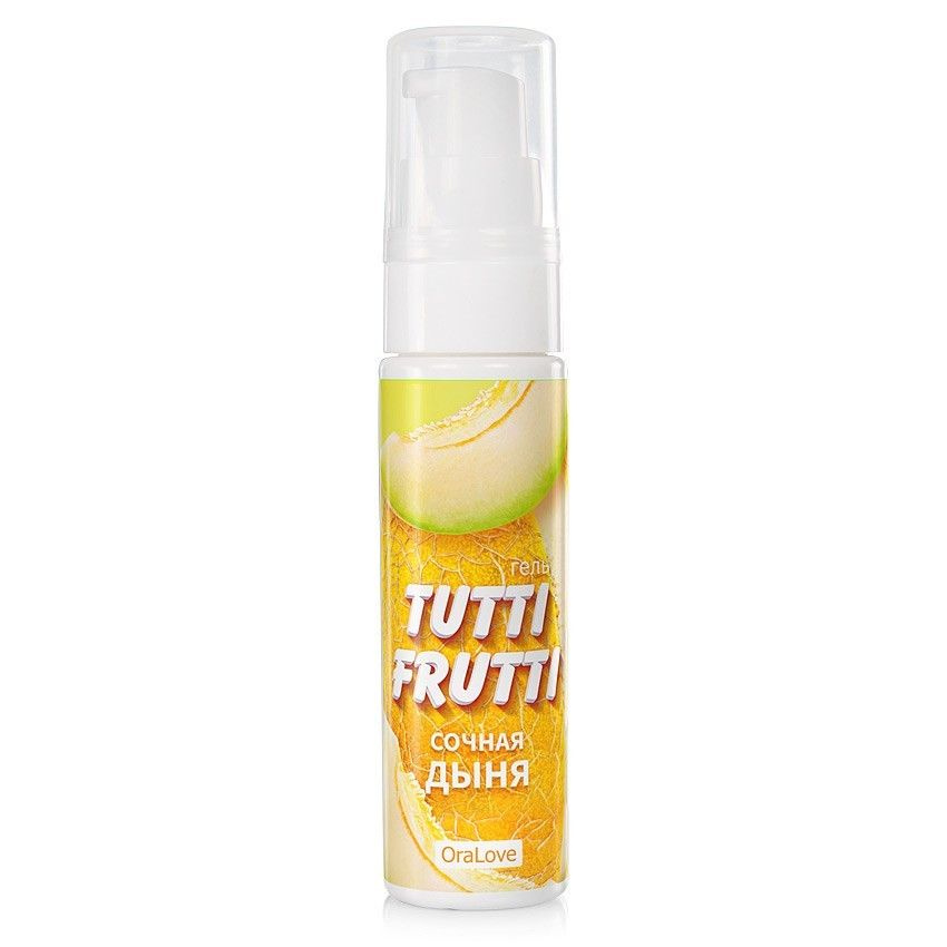 Гель-смазка Tutti-frutti со вкусом сочной дыни - 30 гр. купить в секс шопе