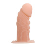 Телесная рельефная насадка на пенис Wolftooth - 12 см. купить в секс шопе