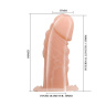 Телесная рельефная насадка на пенис Wolftooth - 12 см. купить в секс шопе