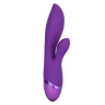 Фиолетовый вибромассажер-кролик Aura Dual Lover - 20,25 см. купить в секс шопе