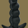 Чёрная анальная ёлочка с вибрацией Ecstasy - 14 см. купить в секс шопе
