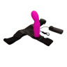 Розовый страпон с вибрацией - 15,5 см. купить в секс шопе