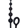 Чёрный анальный стимулятор с кольцом COLT BUDDY BALLS - 18,5 см. купить в секс шопе