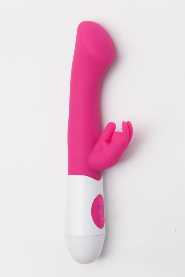 Розовый силиконовый стимулятор точки G - 19 см.  купить в секс шопе