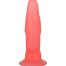 Розовый гелевый анальный стимулятор на присоске - 12,5 см. купить в секс шопе