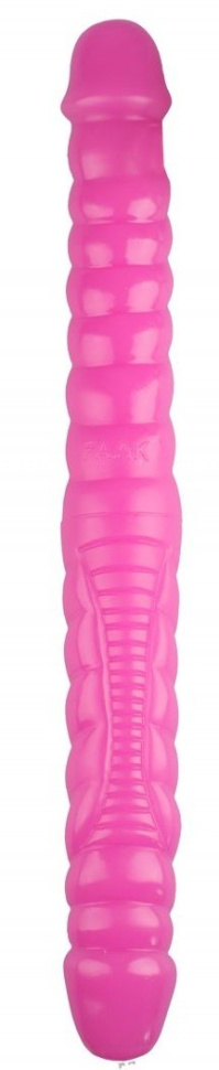 Розовый двухсторонний спиралевидный фаллоимитатор - 43 см. купить в секс шопе