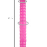 Розовый двухсторонний спиралевидный фаллоимитатор - 43 см. купить в секс шопе