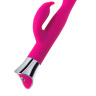 Розовый вибратор с клиторальным стимулятором и гибкой головкой LOLY - 21,6 см. купить в секс шопе
