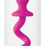 Розовая анальная пробка с хвостом-спиралью Oinkz купить в секс шопе