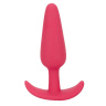 Розовая анальная пробка из силикона SMILING BUTT PLUG - 8,9 см. купить в секс шопе