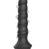 Черный перезаряжаемый мультискоростной вибратор №02 Undulating vibrator - 19 см. купить в секс шопе