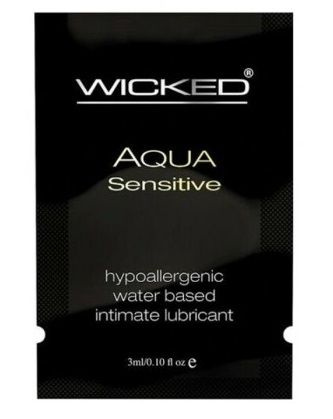 Мягкий лубрикант на водной основе WICKED AQUA Sensitive - 3 мл. купить в секс шопе