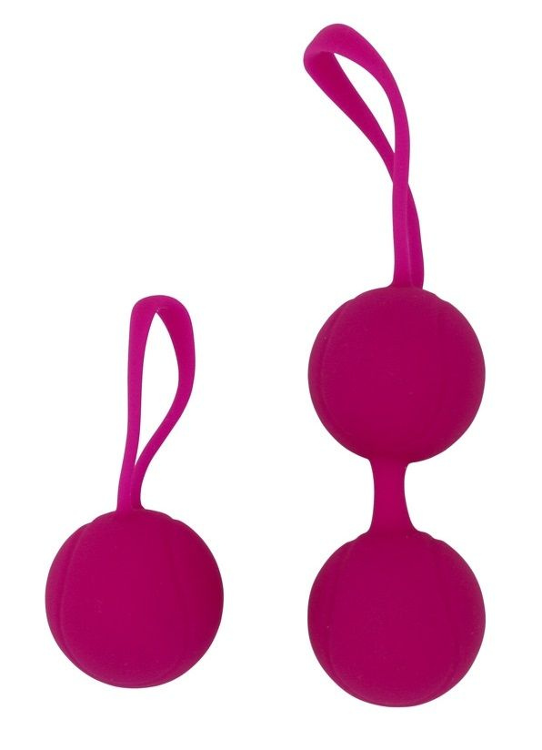 Ярко-розовый набор для тренировки вагинальных мышц Kegel Balls купить в секс шопе