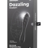 Черный двусторонний фаллоимитатор Dazzling Crystal 1 - 18,5 см. купить в секс шопе