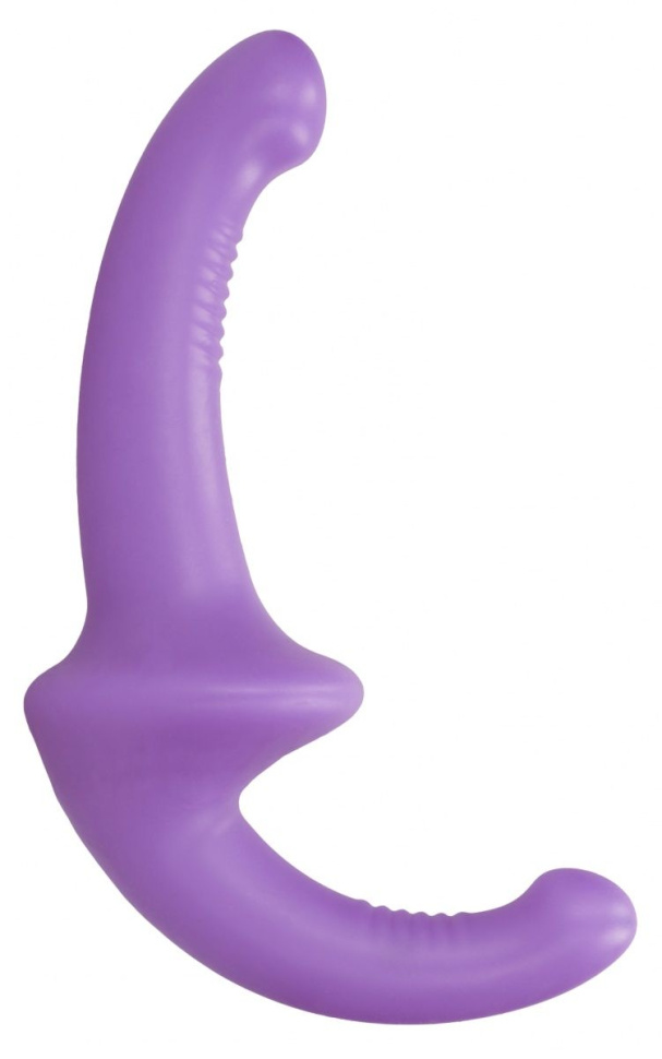 Фиолетовый безремневой страпон Silicone Strapless Strapon купить в секс шопе