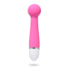 Розовый вибратор с круглой массажной головкой - 17,2 см. купить в секс шопе