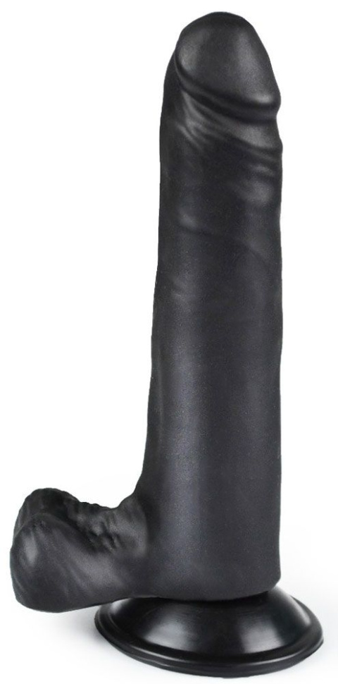 Черный фаллоимитатор-реалистик на присоске - 16,5 см. купить в секс шопе