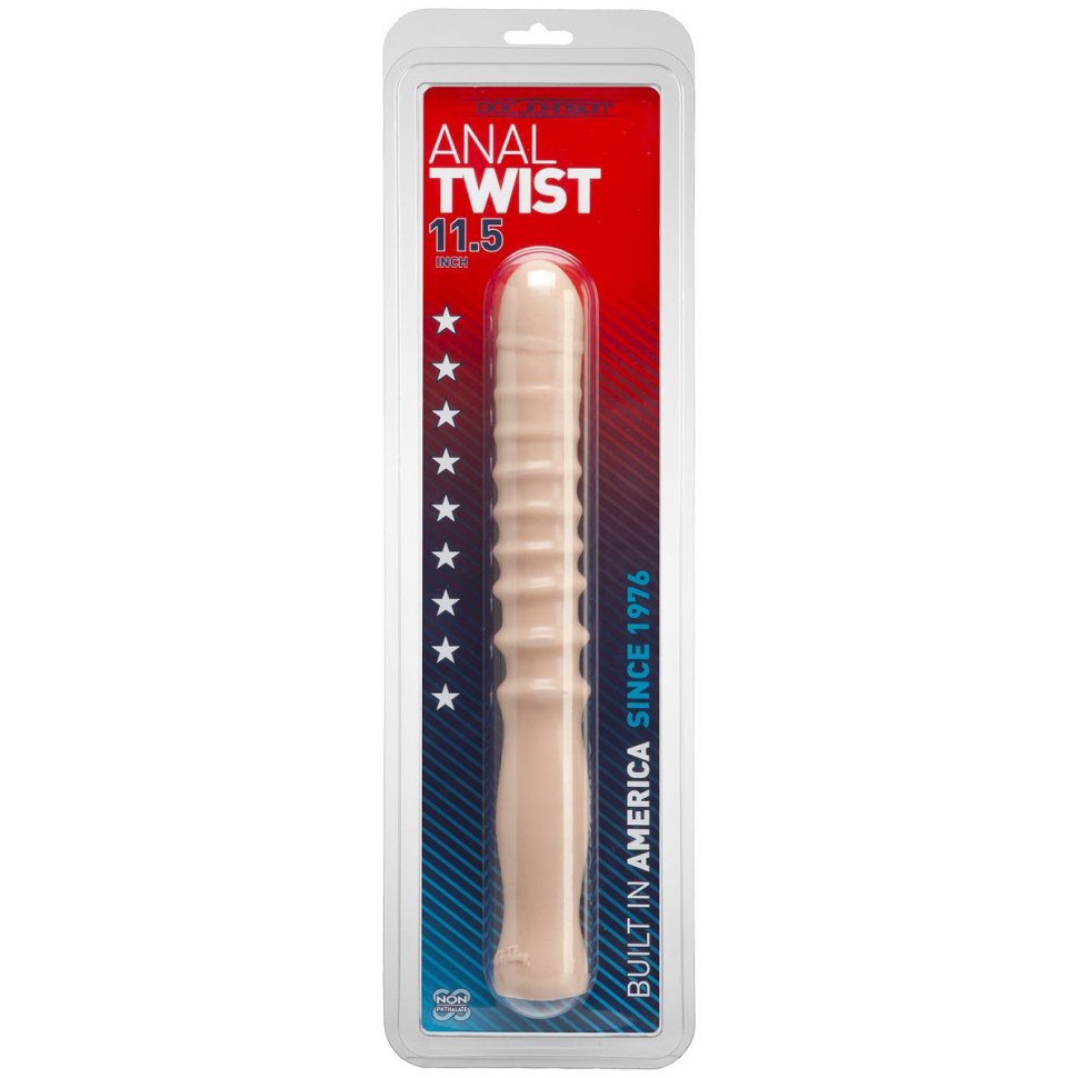 Телесный анальный стимулятор Anal Twist - 29 см. купить в секс шопе