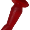 Красная изогнутая анальная пробка - 13 см. купить в секс шопе