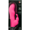 Розовый вибратор с клиторальным стимулятором PURRFECT SILICONE DELUXE RABBIT - 19 см. купить в секс шопе