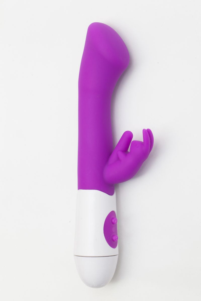 Фиолетовый силиконовый стимулятор точки G - 19 см. купить в секс шопе