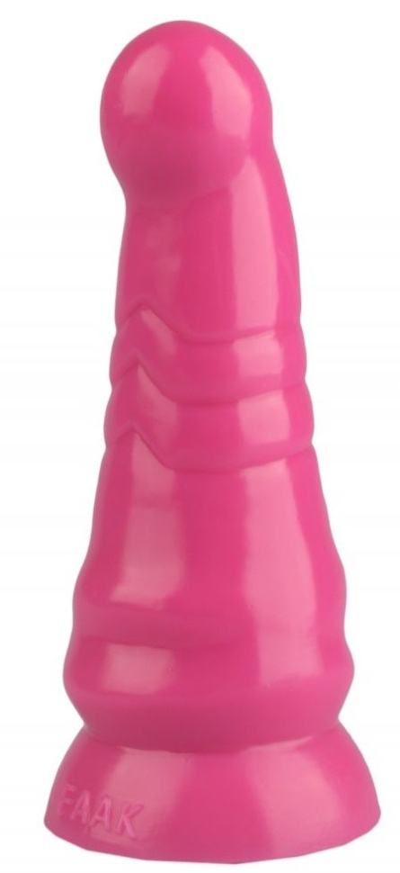 Розовая анальная втулка с круглой головкой - 20 см.  купить в секс шопе