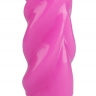 Розовая анальная втулка с рельефом - 21 см. купить в секс шопе