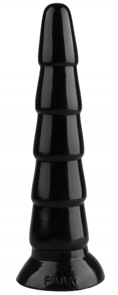 Черный анальный рельефный стимулятор - 27 см. купить в секс шопе