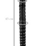 Черный двухсторонний спиралевидный фаллоимитатор - 43 см. купить в секс шопе