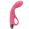 Розовый водонепроницаемый вибромассажер для стимуляции точки G - 16 см. купить в секс шопе