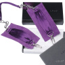 Фиолетовые шелковые наручники с цепочкой Sutra купить в секс шопе
