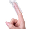 Прозрачная рельефная насадка на палец Hicks - 8,5 см. купить в секс шопе
