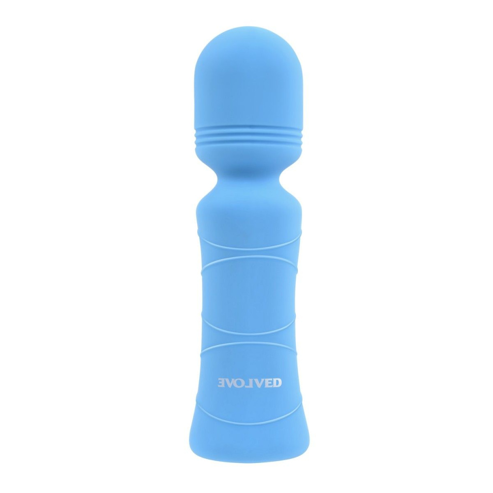 Голубой wand-вибратор Out Of The Blue - 10,5 см. купить в секс шопе